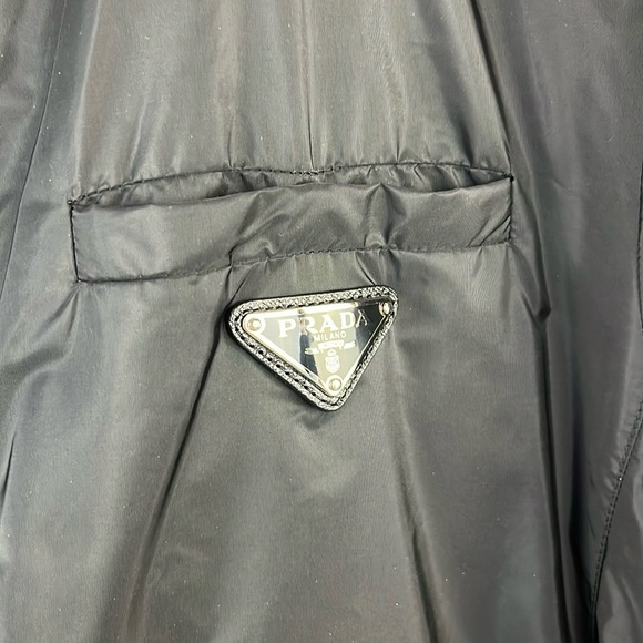 Prada Black Reversible Leather and Nylon Bomber Jacket - Picture 8 of 14